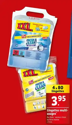 Lidl W5 Lingettes multi-usages offre
