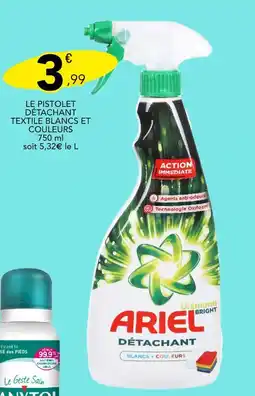Stokomani ARIEL LE PISTOLET DÉTACHANT TEXTILE BLANCS ET COULEURS offre