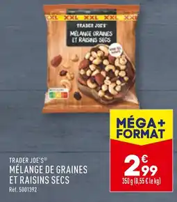 ALDI TRADER JOE'S MÉLANGE DE GRAINES ET RAISINS SECS offre