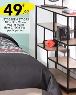 Stokomani L’ÉTAGÈRE 4 ÉTAGES offre
