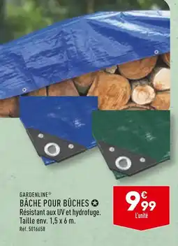 ALDI GARDENLINE BÂCHE POUR BÛCHES offre