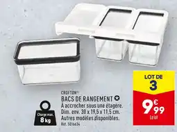ALDI CROFTON BACS DE RANGEMENT offre