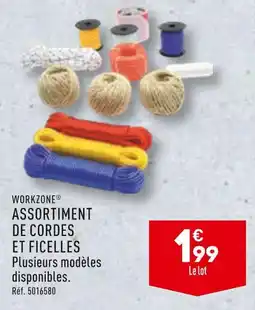 ALDI WORKZONE ASSORTIMENT DE CORDES ET FICELLES offre