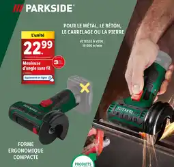 Lidl PARKSIDE Meuleuse d'angle sans fil offre