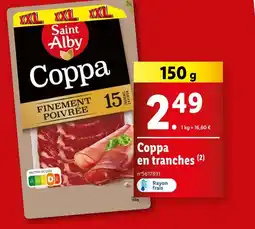 Lidl SAINT ALBY Coppa en tranches offre