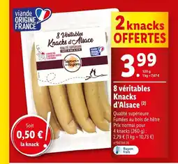 Lidl SAVEURS DE NOS REGIONS 8 véritables Knacks d'Alsace offre