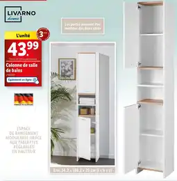 Lidl LIVARNO home Colonne de salle de bains offre