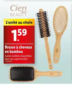 Lidl Cien Beauty Brosse à cheveux en bambou offre