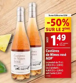 Lidl Costières de Nîmes Costières de Nîmes rosé offre