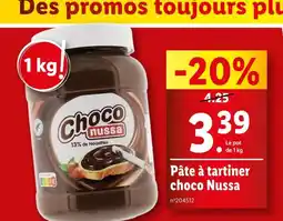 Lidl NUSSA Pâte à tartiner choco offre