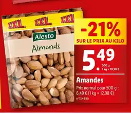 Lidl ALESTO Amandes offre