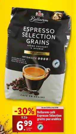 Lidl BELLAROM Café Espresso Sélection grains pur arabica offre