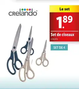 Lidl CRELANDO Set de ciseaux offre