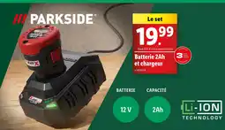 Lidl PARKSIDE Batterie 2Ah et chargeur offre