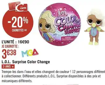 Géant Casino L.o.l. surprise l.o.l. surprise color change offre
