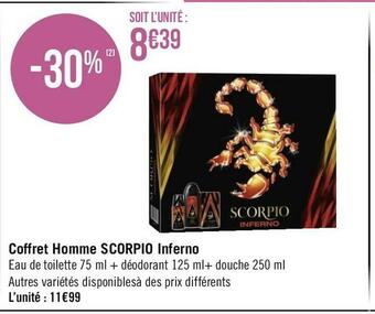 Géant Casino Scorpio coffret homme inferno offre