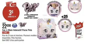 Géant Casino Spin master sac à main interactif purse pets offre
