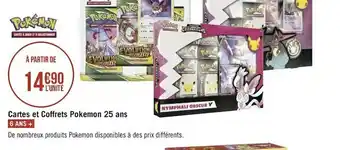 Géant Casino Cartes et coffrets pokemon 25 ans offre