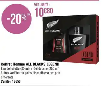 Géant Casino Coffret homme all blacks legend offre