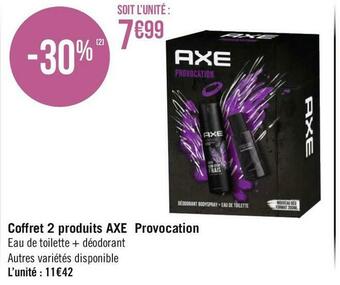 Géant Casino Axe coffret 2 produits provocation offre