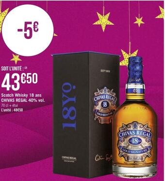 Chivas regal scotch whisky 18 ans 40% vol.