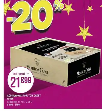 Mouton cadet aop bordeaux mouton cadet rouge