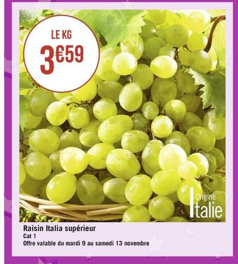 Géant Casino Raisin italia supérieur offre