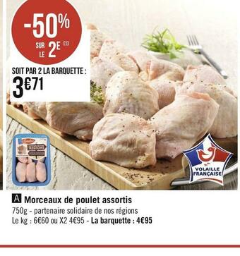 Géant Casino Morceaux de poulet assortis offre