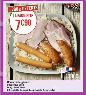 Géant Casino Choucroute garnie offre
