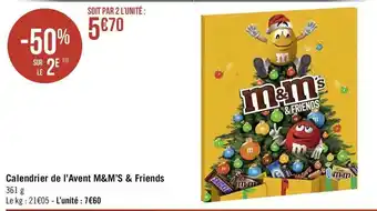 Géant Casino M&m’s & friends calendrier de l’avent offre