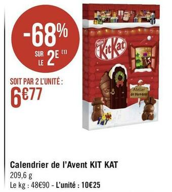 Géant Casino Kit kat calendrier de l’avent offre