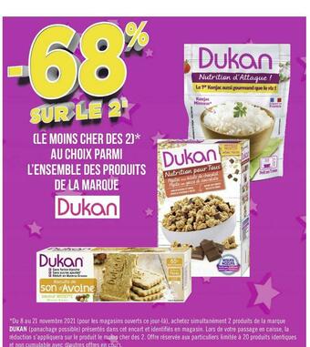Géant Casino Dukan bon plan au choix parmi l’ensemble des produits de la marque dukan offre