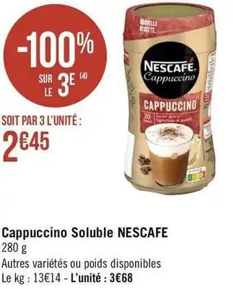 Nescafé cappuccino soluble