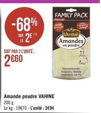 Géant Casino Vahine amande poudre offre