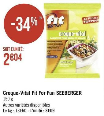 Géant Casino Seeberger croque-vital fit for fun offre