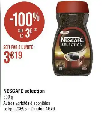 Nescafe nescafe sélection