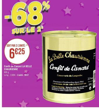 Géant Casino La belle chaurienne confit de canard offre