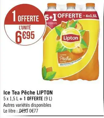 Géant Casino Lipton ice tea pêche offre