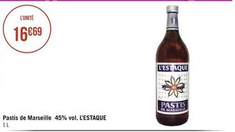 L’estaque pastis de marseille 45% vol.