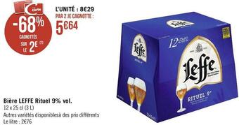 Géant Casino Leffe bière rituel 9% vol. offre