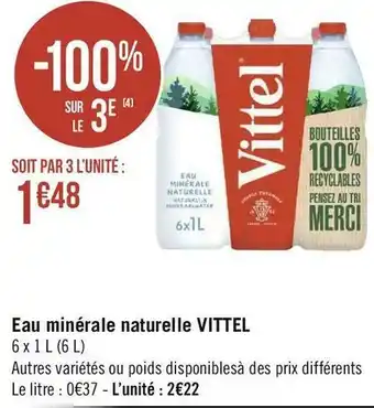 Vittel eau minérale naturelle