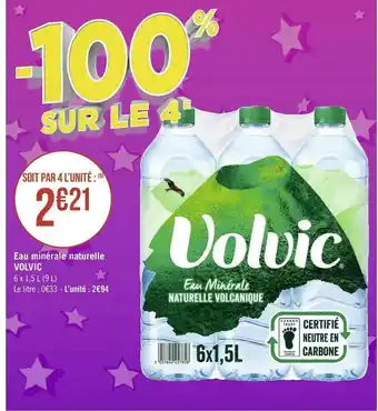 Géant Casino Volvic eau minérale naturelle offre