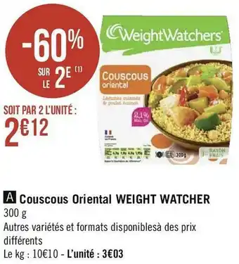 Géant Casino Weight watchers couscous oriental offre