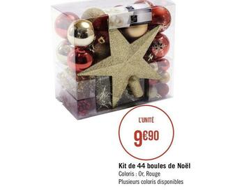 Géant Casino Kit de 44 boules de noël offre