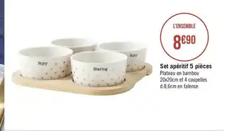 Géant Casino Set apéritif 5 pièces offre
