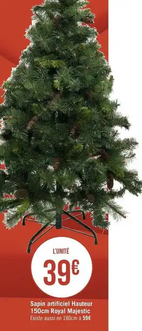 Géant Casino Royal majestic sapin artificiel hauteur 150cm offre