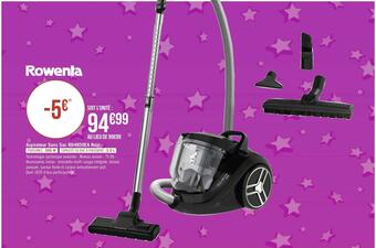 Géant Casino Rowenta aspirateur sans sac ro4859ea noir offre