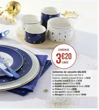 Géant Casino Collection de vaisselle galaxie offre