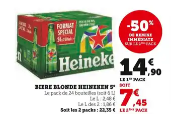 U Express HEINEKEN BIERE BLONDE 5° offre