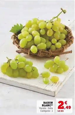 U Express RAISIN BLANC offre
